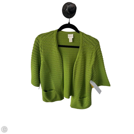 Sweater Cardigan By Chicos In Green, Size: M