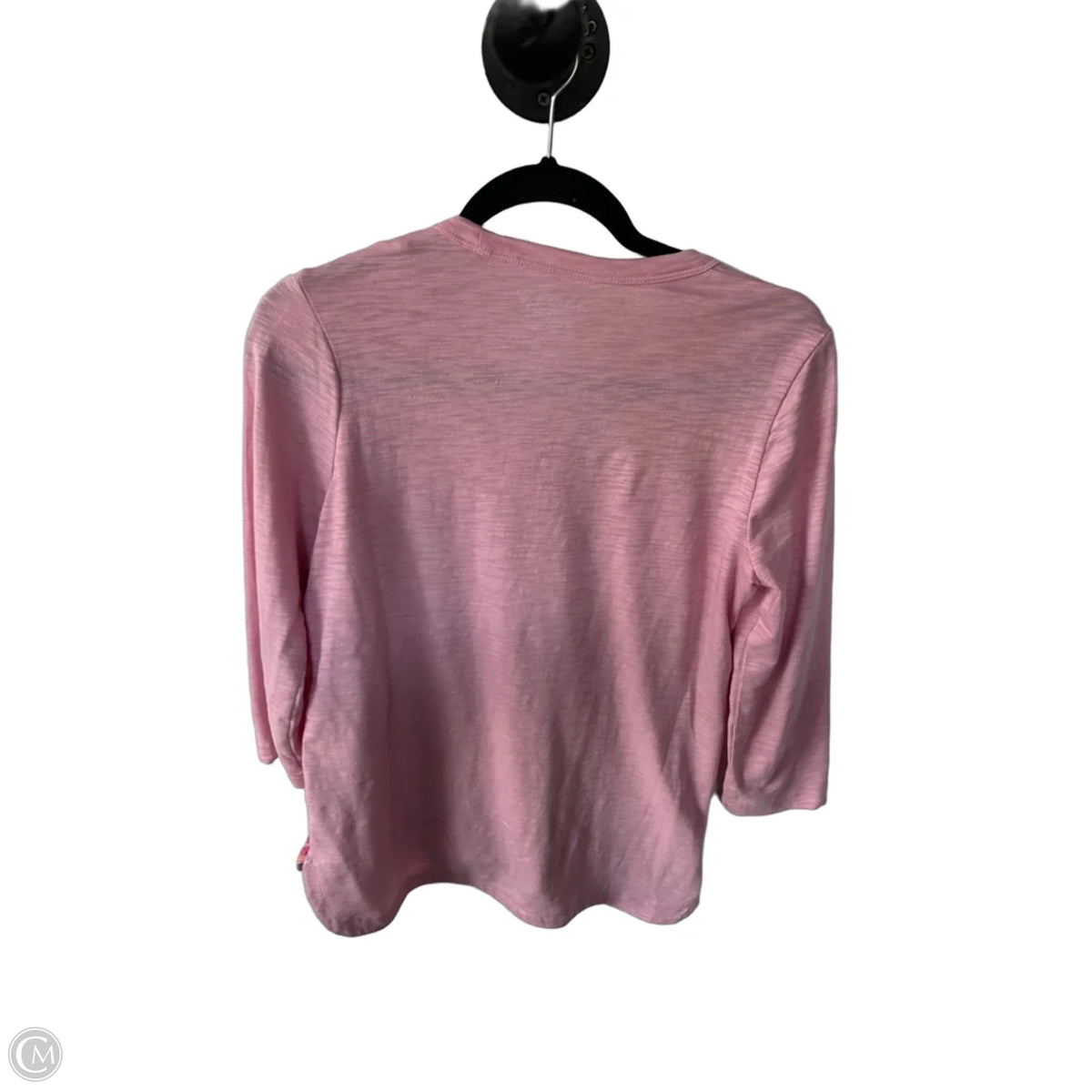 Top 3/4 Sleeve Basic By Chicos In Pink & Red, Size: S