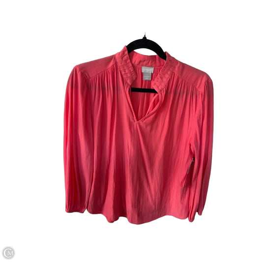 Top Long Sleeve By Chicos In Orange, Size: M