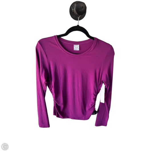 Athletic Top Long Sleeve Collar By Athleta In Purple, Size: M