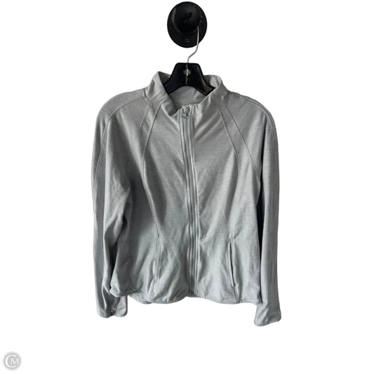 Athletic Jacket By Yogalicious In Grey, Size: Xl