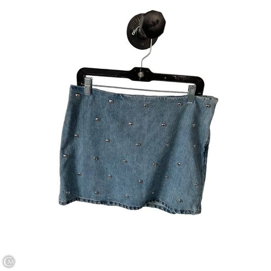 Skirt Mini & Short By Future Collective In Blue Denim, Size: 8