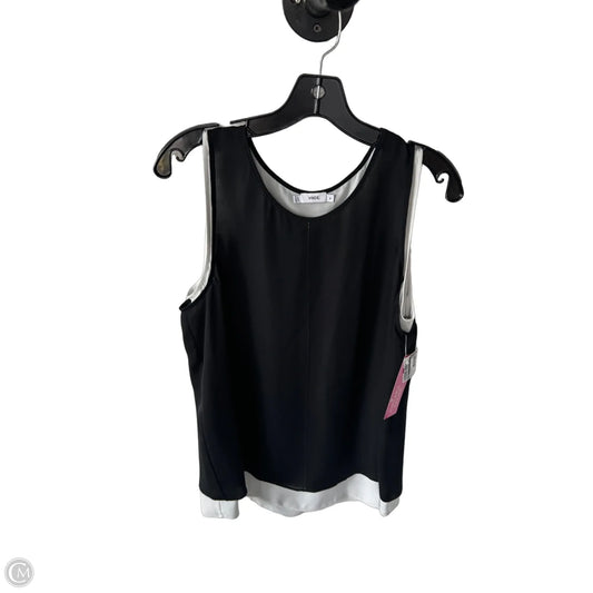 Top Sleeveless By Vince In Black & White, Size: Xl