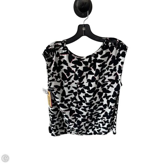 Top Sleeveless Designer By Kate Spade In Black & White, Size: Xl