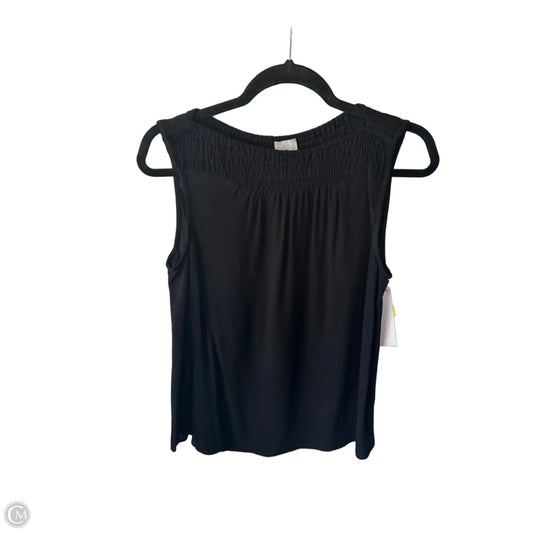 Top Sleeveless By Ella Moss In Black, Size: L