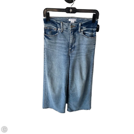 Jeans Wide Leg By Good American In Blue Denim, Size: 4