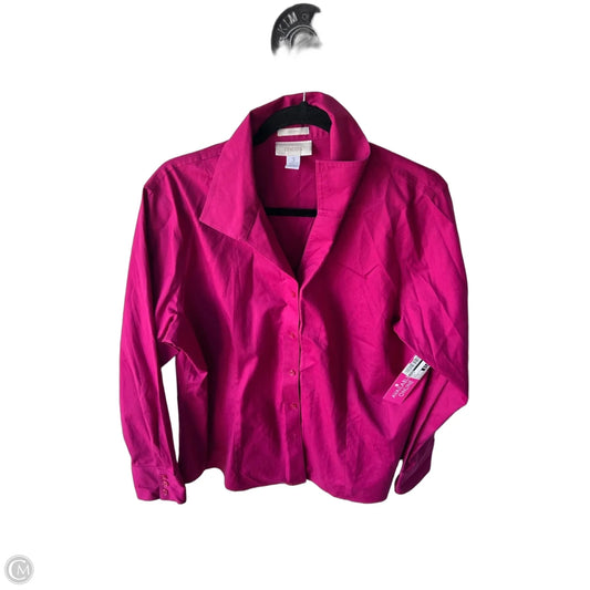 Top Long Sleeve By Chicos In Pink, Size: Xl