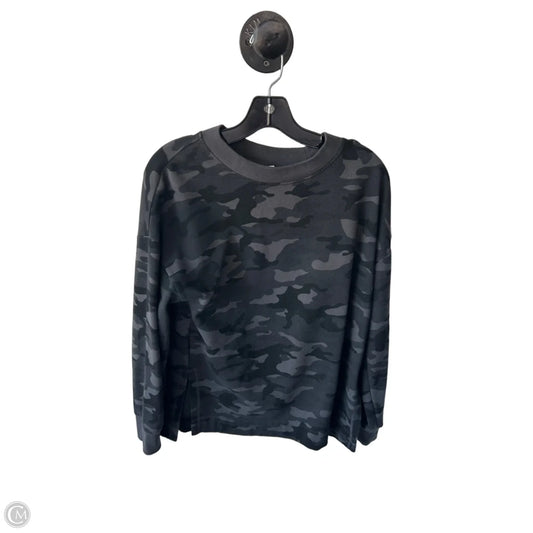 Sweatshirt Crewneck By Gap In Black & Grey, Size: M