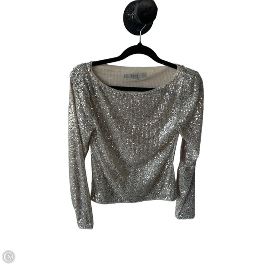 Top Long Sleeve By Loft In Silver, Size: Xs
