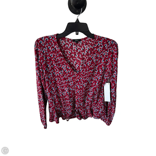 Top Long Sleeve By Rails In Blue & Red, Size: Xs
