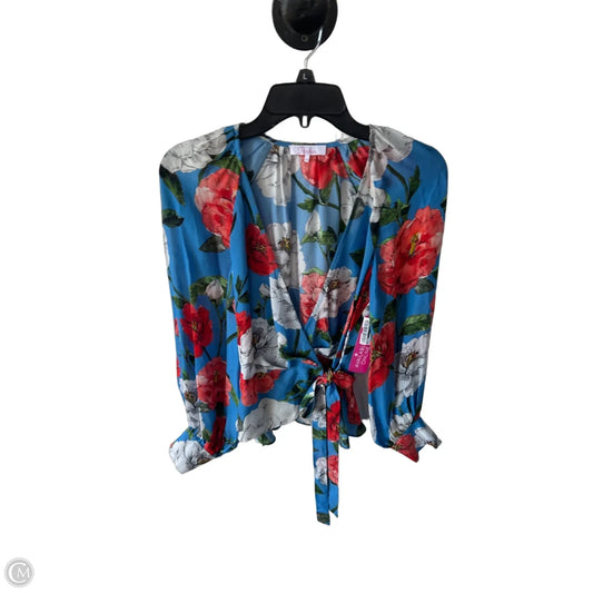 Top Long Sleeve By Parker In Blue, Size: S