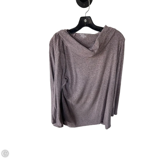 Top Long Sleeve By Lane Bryant In Grey & Pink, Size: 1x