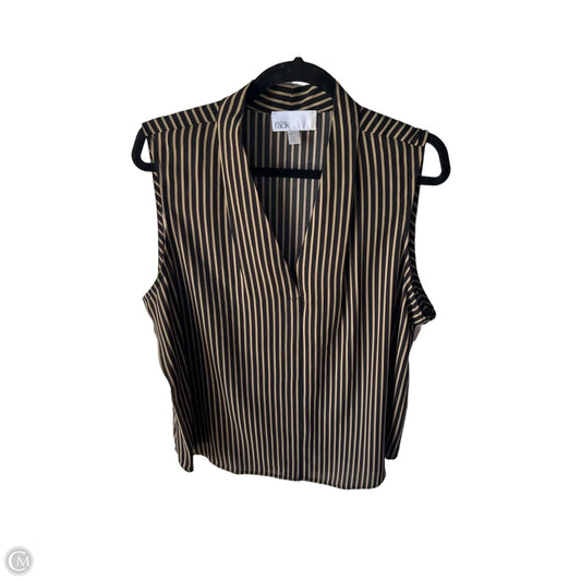 Top Sleeveless By Nordstrom Rack In Black & Tan, Size: 1x