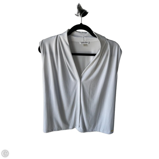 Top Sleeveless By Calvin Klein In White, Size: 1x