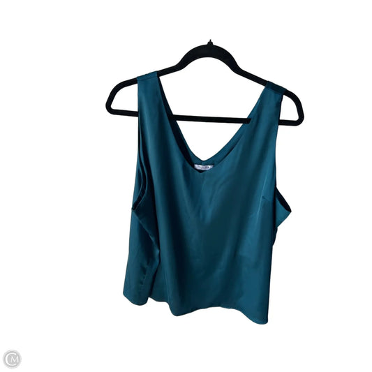 Top Sleeveless By Ekouaer In Blue, Size: 3x