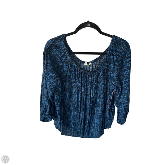 Top Long Sleeve By Gap In Black & Blue, Size: Xl