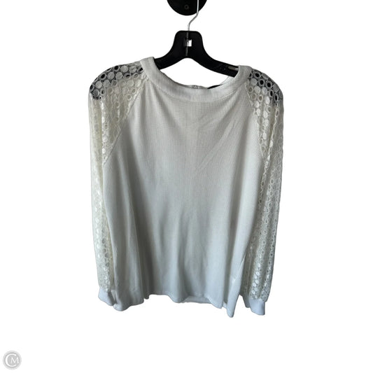 Top Long Sleeve By Miholl In White, Size: Xl
