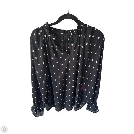Top Long Sleeve By Loft In Black & White, Size: Xl