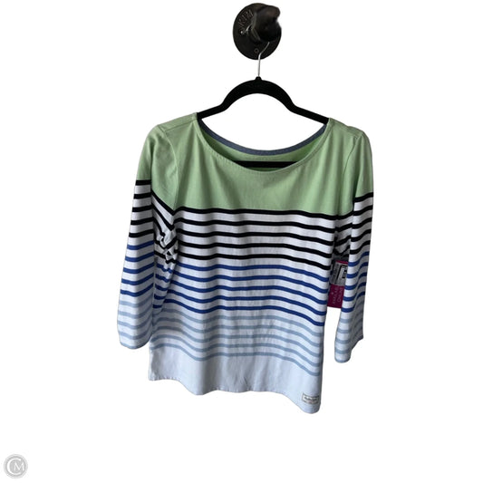 Top Long Sleeve By Talbots In Blue & Green, Size: L