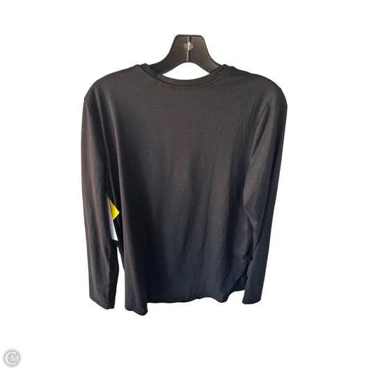 Athletic Top Long Sleeve Crewneck By Skechers In Black, Size: M