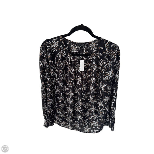 Top Long Sleeve By Talbots In Black & White, Size: Mp