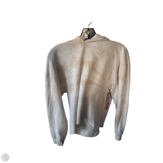 Sweatshirt Hoodie By Abercrombie And Fitch In Tan & White, Size: S