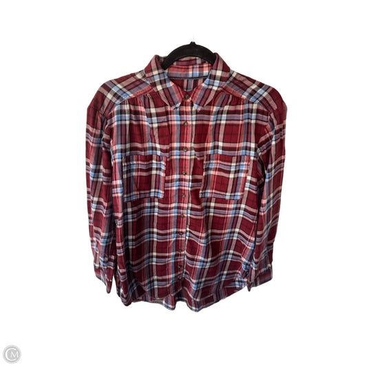 Top Long Sleeve By Pilcro In Red, Size: M