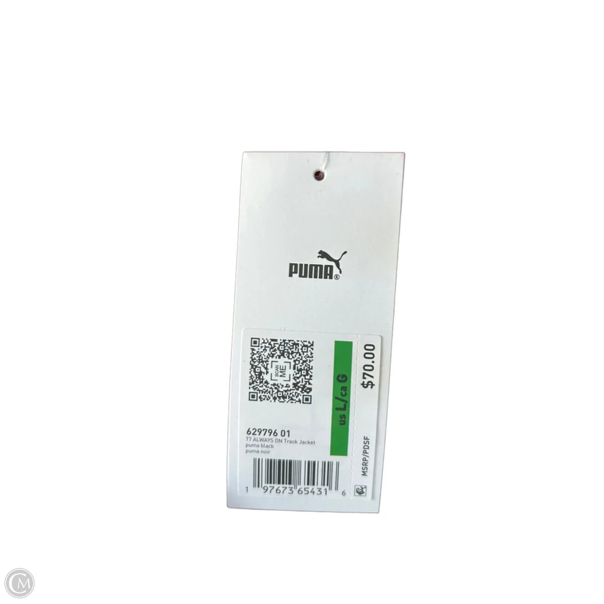 Athletic Jacket By Puma In Black & White, Size: L