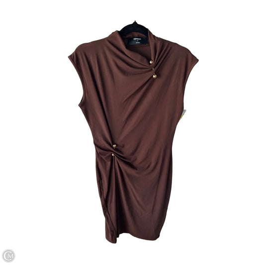 Dress Work By Express In Brown & Gold, Size: L
