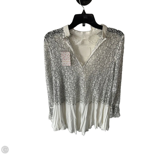 Tunic Long Sleeve By Free People In Black & White, Size: Xs