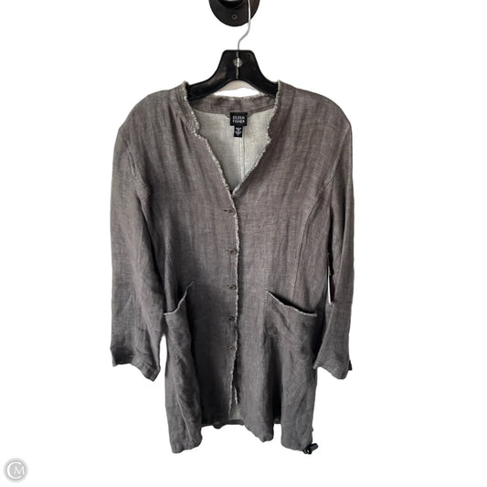Jacket Other By Eileen Fisher In Grey, Size: L