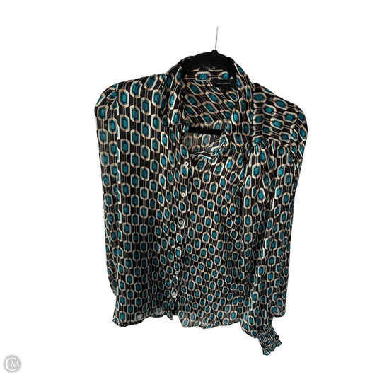 Top Long Sleeve By Tamara H In Black & Blue, Size: M