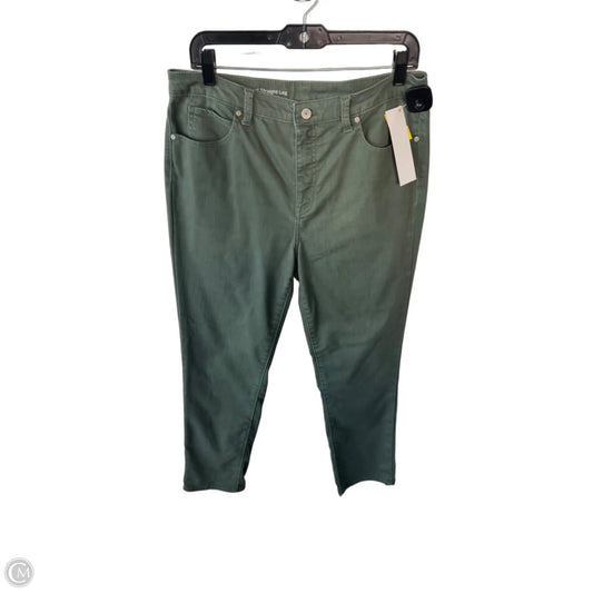 Jeans Straight By Talbots In Green Denim, Size: 10