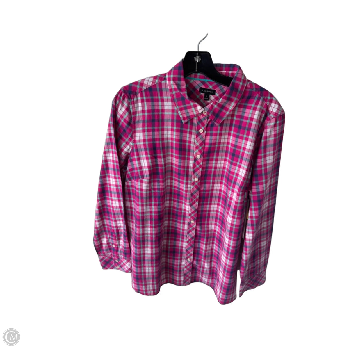 Top Long Sleeve By Talbots In Pink, Size: L