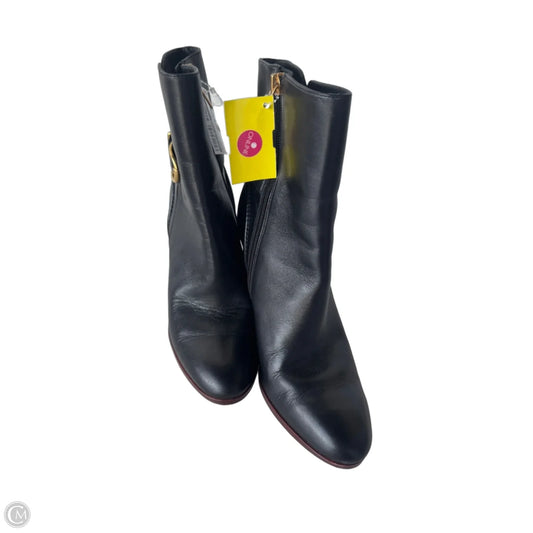 Boots Mid-calf Heels By Veronica Beard In Black, Size: 8