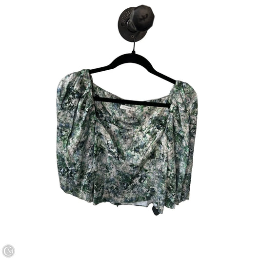 Top 3/4 Sleeve By Vince In Cream & Green, Size: S