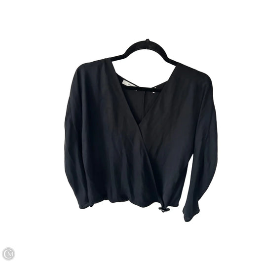 Top Long Sleeve By Vince In Black, Size: S