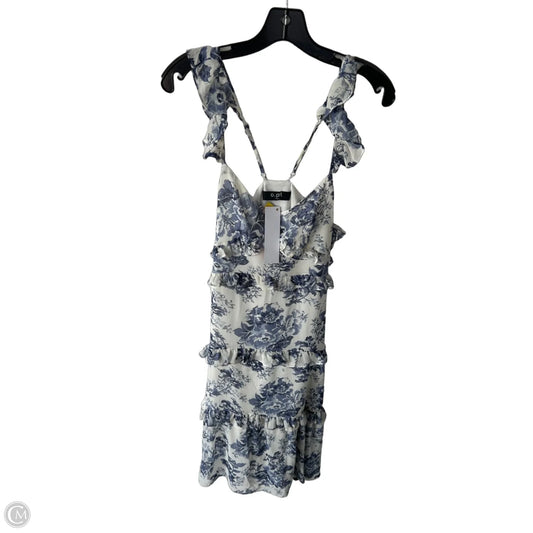 Dress Casual Midi By Opt In Blue & White, Size: M