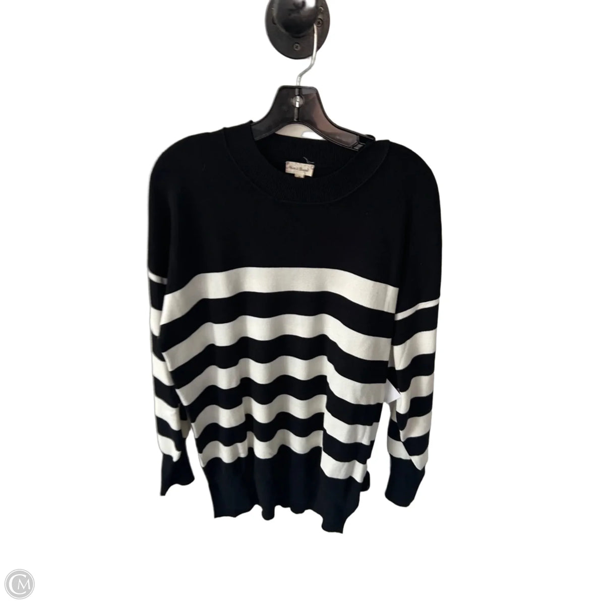 Sweater By Hem & Thread In Black & White, Size: M