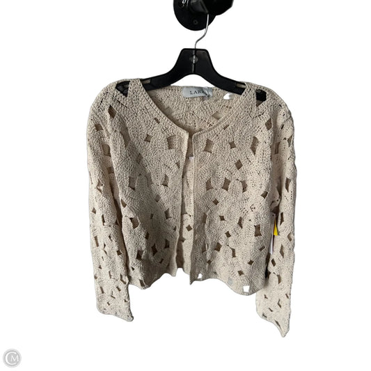 Sweater Cardigan By Lara In Cream, Size: M