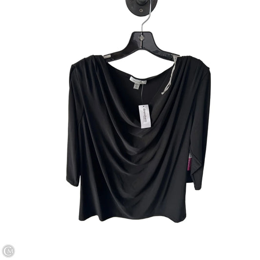 Top 3/4 Sleeve By Dressbarn In Black, Size: 2x
