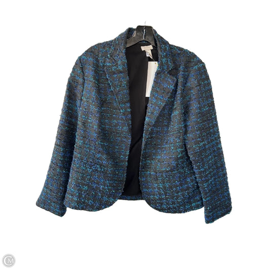 Blazer By Chicos In Black & Blue, Size: M