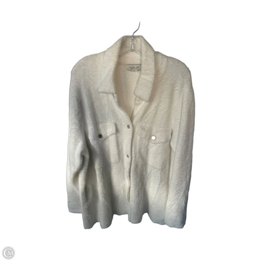Jacket Shirt By Rachel Zoe In White, Size: 2x