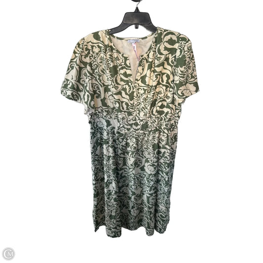 Dress Casual Midi By Baltic Born In Cream & Green, Size: 1x