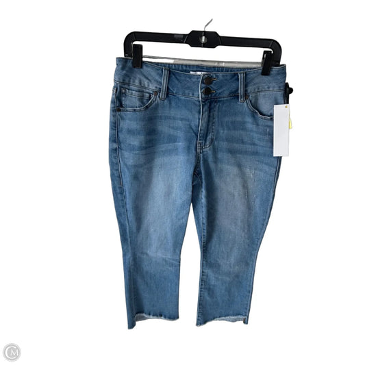 Jeans Cropped By Cabi In Blue Denim, Size: 8