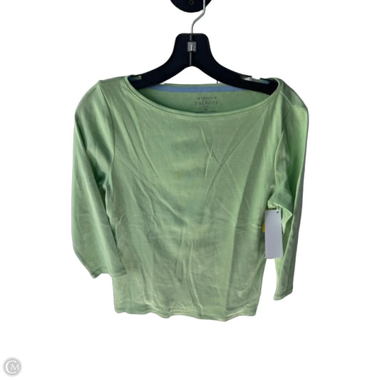 Top 3/4 Sleeve Basic By Talbots In Green, Size: Mp