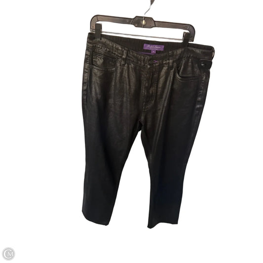 Jeans Straight By Ralph Lauren In Black Denim, Size: 12