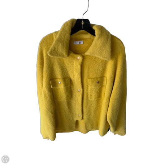 Jacket Shirt By Bucketlist In Yellow, Size: S