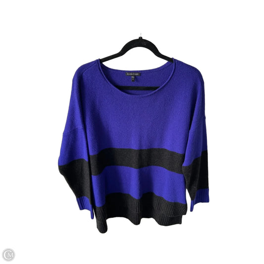 Sweater By Eileen Fisher In Black & Blue, Size: M