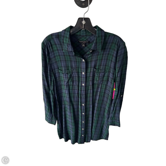Dress Casual Short By Banana Republic In Blue & Green, Size: M